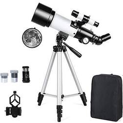 Astronomical Telescope Zoom 133X Adjustable Tripod Backpack Phone Holder for Moon Viewing 70mm Aperture 400mm Astronomical Refracting Telescope for Kids Beginners
