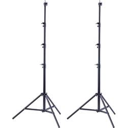 2x Pro Air-Cushioned Heavy-Duty Light Stand (Black 9.5