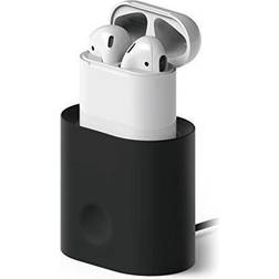 Elago airpods stand black charging stationlonglastingcable management for airpods case