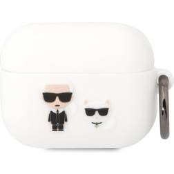 Karl Lagerfeld AirPods Pro Cover 3D Logo Hvid