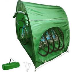 Vevor Outdoor Waterproof Bicycle Storage Shed with Carry Bag 420D Oxford Fabric Bike Cover Storage Tent for 4 Bikes, Green