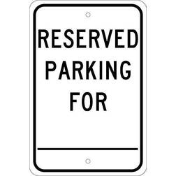 Marker Parking Signs- Reserved Parking