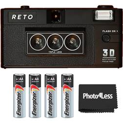 RETO 3D Film Camera Energizer 4 Pack AA Batteries