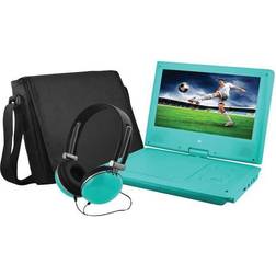 Ematic EPD909TL 9" Portable DVD Player Bundles Teal