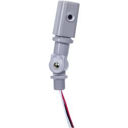 Intermatic NIGHTFOX 1,000-Watt LED/Incandescent Stem and Swivel Electronic Photocontrol, Gray