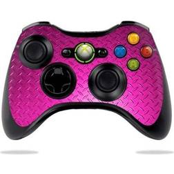 MightySkins Decal Wrap Compatible With Microsoft Xbox 360 Controller Sticker Design Pink Diamond Plate