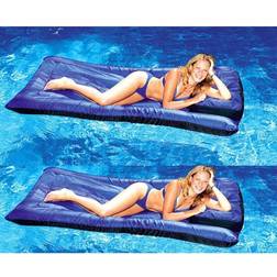 Swimline Swimming Pool Inflatable Fabric Covered Air Mattresses Oversized (2-Pack) Blue