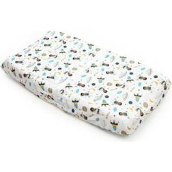 Little Muffincakes Ashton Changing Pad Cover In Blue Blue Changing Pad Cover