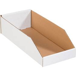 The Packaging Wholesalers Open Top Bin Boxes, 8 x 18 x 4 1/2, 50/Bundle Quill