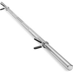 Philosophy Gym 1" Standard Weightlifting Barbell, 7 FT Straight Bar with Smooth Sleeves and Spring Collars