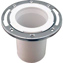 Jones Stephens C57334 3 X 4 PVC Closet Flange W /SS Ring Less Knockout Rough Plumbing Pipe and Fittings Flanges N/A