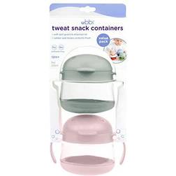 Ubbi Tweat 2-Pack Snack Container In Sage/pink pink 2 Pack
