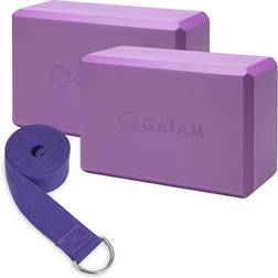 Gaiam Essentials Yoga Block Yoga Strap Set