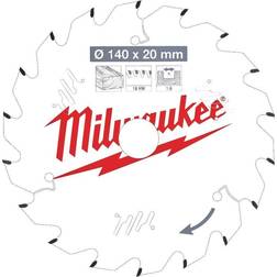 Milwaukee 140mm 18T Wood Cutting Circular Saw Blade