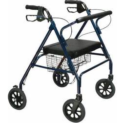 Drive Medical 10215bl-1 Heavy Duty Bariatric Walker Rollator With Large Padded Seat
