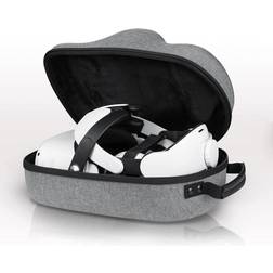Wasserstein VR Headset Carrying Case, Head Strap, and Face Cover Bundle Gaming Accessories for Oculus Quest 2