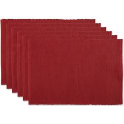 DII Basic Everyday Ribbed Place Mat White, Black, Natural, Red, Pink, Blue, Purple, Green, Gray, Brown (48.3x33)
