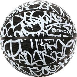 AND1 Handstyle Graffiti Official Basketball (29.5” 29.5 inches, Black/White