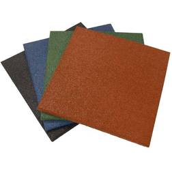 Rubber-Cal "Eco-Sport 1-inch Interlocking Flooring Tiles 1 x 20 x 20-inch Rubber Tile 1 Pack Terra COTA in Color