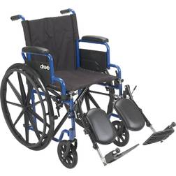 Drive Medical 16" Blue Streak Wheelchair, Flip Back Desk Arms, Elevating Legrests