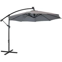Sunnydaze Decor 9.5 ft. Offset Cantilever Patio Umbrella with Solar