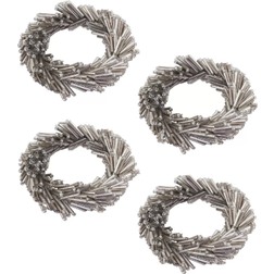Saro Lifestyle Beaded Wreath Napkin Ring 3" 4