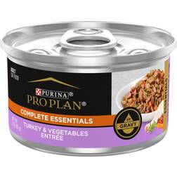 PURINA PRO PLAN Savor Adult Turkey and Vegetable Entree Gravy Canned Cat Food 3-oz, case of