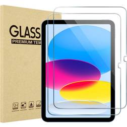 Procase 2 Pack iPad 10.9 10th Generation Screen Protector A2696/A2757/A2777 Tempered Glass Film Guard 2022 Release