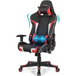 Goplus Ergonomic Reclining Gaming Chair Black/Red