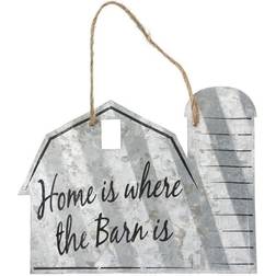 Tough-1 Shaped Metal Sign 20in Home Where Barn Is Where Is