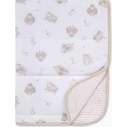 Burt's Bees Baby Reversible Cotton Jersey Knit Blanket in Counting Sheep 100% Organic