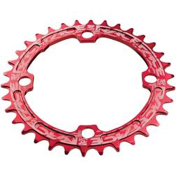 Race Face Narrow Wide Chainring: 104mm BCD 30t Red