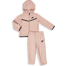 Nike Kid's Sportswear Tech Fleece Jacket & Pants Set - Pink Oxford (86H052)