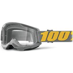 100% Strata II Izipizi Motocross Goggles, grey, grey, Size One Size Grey One Size