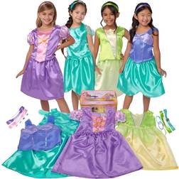Disney Princess Rapunzel, Ariel, Tiana & Jasmine Girls Dress Up Trunk