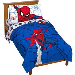 Jay Franco Marvel Spiderman Webtastic 4 Piece Toddler Size Bed Set