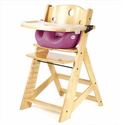 Keekaroo Height Right Highchair with Insert & Tray Rasberry Natural Base