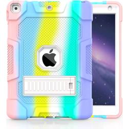 TIMISM iPad 9th Generation Case, iPad 8th/7th Generation Case, iPad 10.2 2021/2020/2019 Case with Kickstand, Heavy Duty Shockproof Hard Hybrid Three Layer Protective Cover