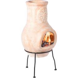 Vintiquewise Outdoor Clay Chiminea Sun Charcoal Burning