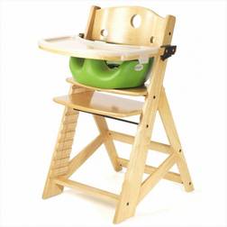 Keekaroo Height Right High Chair with Infant Insert & Tray, Natural/Lime, ONE Size (0051403KR-0002)