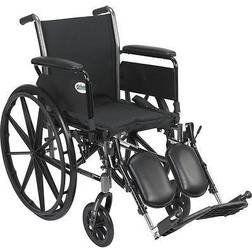 Drive Medical 20" Cruiser III Wheelchair, Flip Back Detachable Full Arms, Elevating Legrests