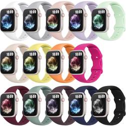 Enjoyselfhub Silicone Sport Bands for Apple Watch 8/7/6/5/4/3/2/1/SE 38/40/41mm 14-Pack