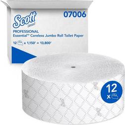 Scott Jumbo Roll White 2-Ply Toilet Paper 12-Rolls