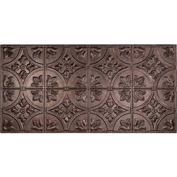 Fasade Traditional Syle # 2 48-3/8" x 24-3/8" PVC Glue Up Tile in Smoked Pewter PG5127