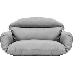 Leisuremod 2 person Double Hanging Egg Swing Chair Cushions Gray