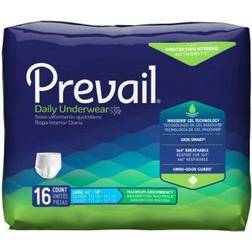 Prevail Adult Absorbent Underwear Pull On with Tear Away Seams Large Disposable Heavy Absorb Count