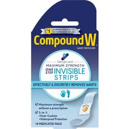 Compound W Maximum Strength One Step Invisible Strips 14 pcs