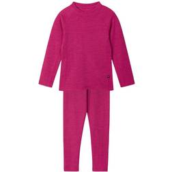 Reima Kid's Kinsei Wool Base-Layerset - Cranberry Pink (5200029A-3600)