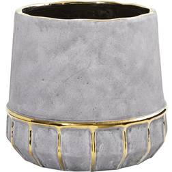 Nearly Natural 8" Regal Stone Planter with Gold