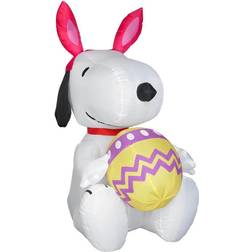 Gemmy Airblown Snoopy Holding Egg Easter Decoration 42.1"